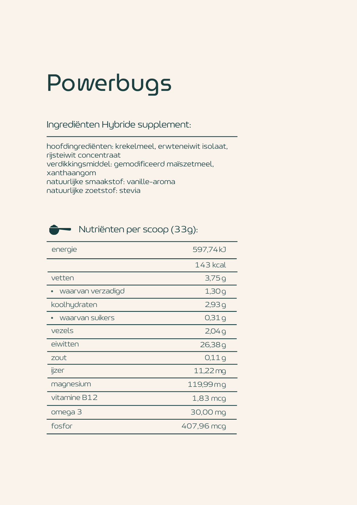 Powerbugs hybride supplement